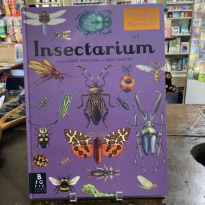 Insectarium book cover with various insects