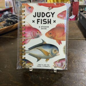 Colorful fish cover notebook in a store