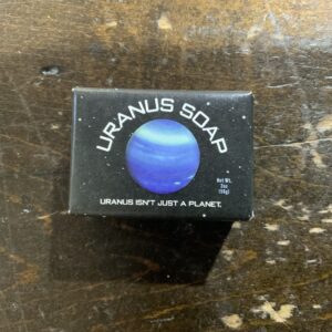 Novelty soap with planet design