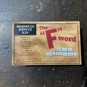 The F word magnetic poetry kit