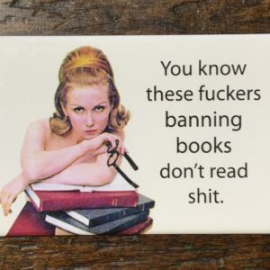 Satirical book banning statement