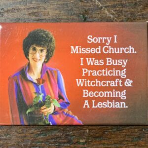 Vintage-style humor magnet