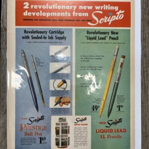 Vintage Scripto pen and pencil advertisement
