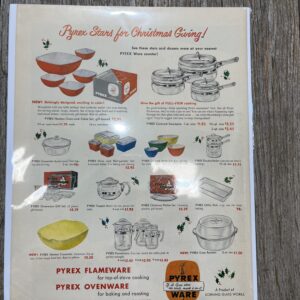 Vintage Pyrex Christmas advertisement