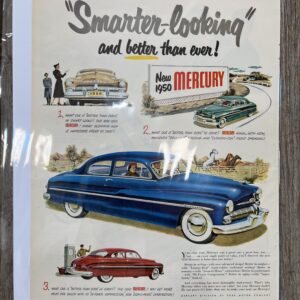 Retro Mercury car promotional poster