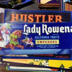 Vintage fruit crate label collection
