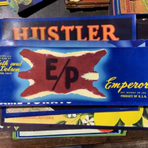 Retro Emperors fruit label design