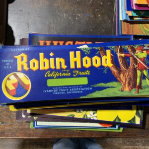 Vintage Robin Hood fruit crate label