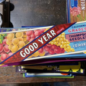 Old-fashioned fruit crate label artwork